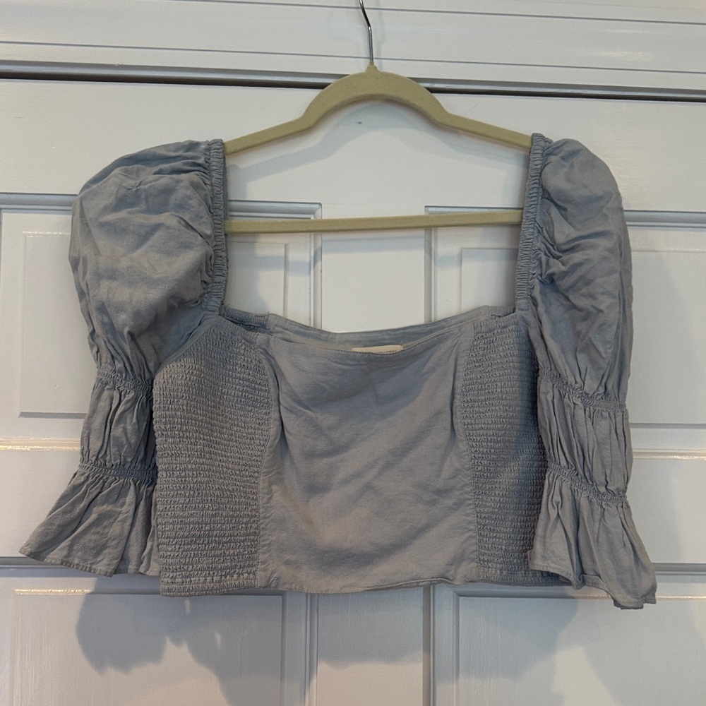 Blue gray Top